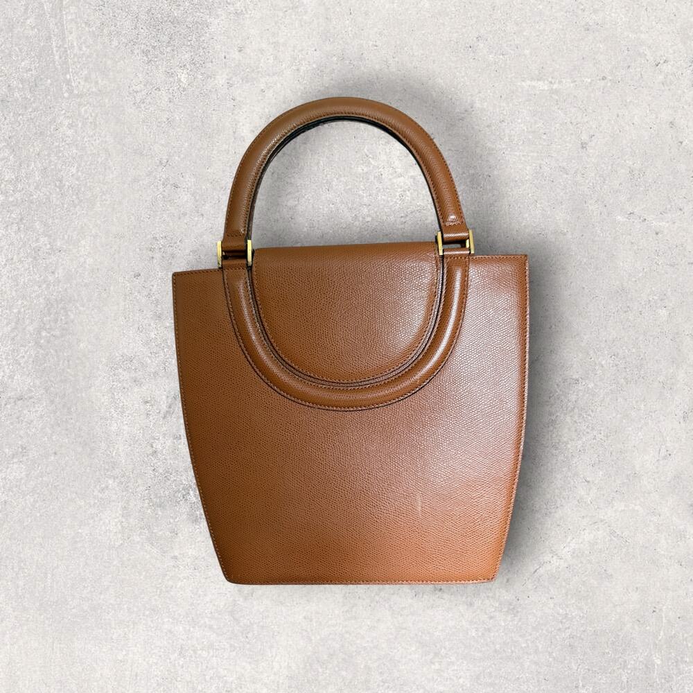 Vintage Bally Structured Top Handle Satchel (Brown Leather with Turnlock) - Picture 2 of 7